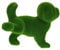 YARNOW Hund Figur Deko Hund Figuren Grasfigur Dekofigur Moos Tier Hund Mini Hund beflockt Figur Kunstrasen Tierdekoration für Garten Zuhause Büro Party Ornament Gartendekoration, Grün, 25x10 cm