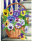AIRDEA Stiefmütterchen Diamond Painting Bilder Anfänger,DIY Runder Vollbohrer Blume Diamant Painting Set für Erwachsene Kinder,malen nach Zahlen Bunt Blume Diamant Painting Bilder Heim Dekor 30x40cm