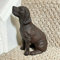 Iron Dog Doorstop 12x15x8cm Black Animal Weighted Novelty Home Door Stopper Ornament Gift