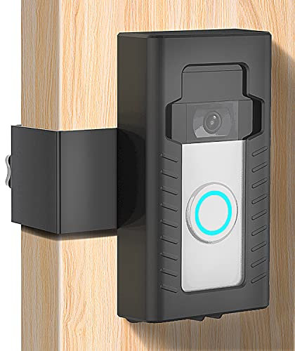 Anti-Theft Doorbell Door Mount,No-Drill Mounting Bracket for Video Doorbell 1/2/3/3 Plus/4/(2020 Release) Not Block Doorbell Motion Sensor for Home Apartment Office Room Rentals, Easy to Install