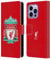 Head Case Designs Officially Licensed Liverpool Football Club Red 1 Crest 1 Leather Wallet Case Compatible With Apple iPhone 14 Pro Max
