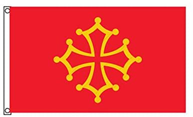Stormflag Drapeaux Languedoc 90x150cm Drapeau Midi-Pyrénées - Occitanie 3x5ft en polyester 90g avec œillets et Double couture