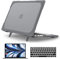 Batianda Heavy Duty Case for Microsoft Surface Laptop 5 4 3rd 15” Touch Screen with Fold Kickstand and Keyboard Cover - Shockproof Protective Cover for Enhanced Durability and Comfortable,Grey