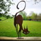Rost Katze Gartendeko Gartenstecker Katze Gartenfigur für Draußen Rostoptik Frühlingdeko Outdoor Roststecker Metall Tierfigur Edelrost Dekofigur Katze Gartenstecker für Garten Terrasse (A, One Size)