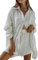 Sovoyontee Damen 2-Teiliges Langarm Loungewear Shorts Lounge Set Sweatsuit Lässiger Trainingsanzug Pyjama Sommer Weiß L