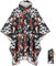 ANYOO Leichter Wasserdichter Regenponcho Herren und Damen Regenjacken Ripstop Atmungsaktiver Mehrzweck Regenmantel mit Kapuze für Outdoor Wandern Camping Angeln, Blumen, Einheitsgröße