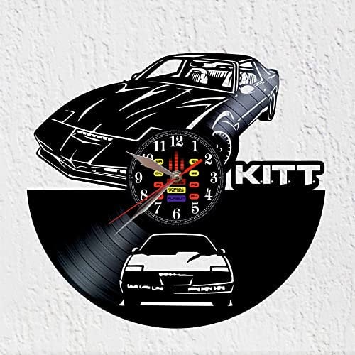VINY WOODY Fantastische sportliche Auto-Silhouette Vinyl Disc Uhr