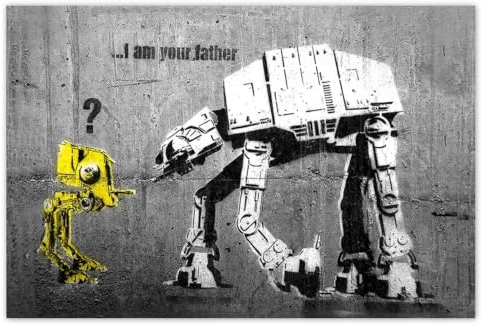 Wandtattoo, 90 x 60 cm, Aufschrift I'm Your Father Banksy, Nr. H3896M_NS1L