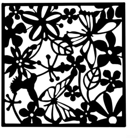 12 Stück DIY Art Deco Raumteiler zum Aufhängen, 40 x 40 cm, Kunststoff, hohles Design, Kunstdekor für Schlafzimmer, Wohnzimmer, Büro (schwarz)