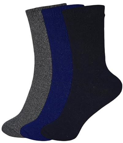 ShopMCR Kids Thermal Walking Socks Girls Boys Teen Winter Thermal Cosy Ski Hiking Warm Thick Cushion Boot Socks 4 yrs to 14 yrs