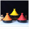 Yiustldd Tajine-Kochtopf, Schmortopf aus emailliertem Gusseisen, Slow Cooker, einfacher Tontopf zum Kochen, Keramik-Kochgeschirr,Rot