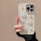LSOUGUK Compatible with iPhone 15 Case for Girls Women,Cute 3D Love Heart Pearl Design Protection Case Slim Soft TPU Shockproof Protective Cover for iPhone 15-White