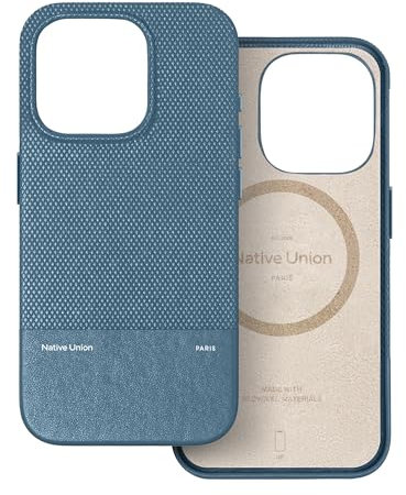 Native Union (Re Classic Case 3.0 – MagSafe Compatible with Built-in Magnets – Resistant & Recycled Materials – Ultra-Durable with 6ft / 1.8m Drop Protection for iPhone 16 Pro (Navy)