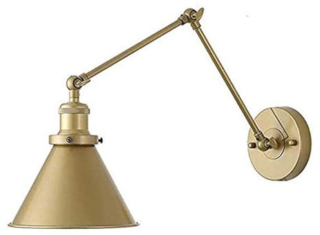 ZERAPH Wandlampe Wandleuchten Retro Industrie Wandlampe Verstellbare Metallwandleuchte mit ausziehbarem Schwenkarm für Loft Flur Wohnzimmer Büro Wandleuchte