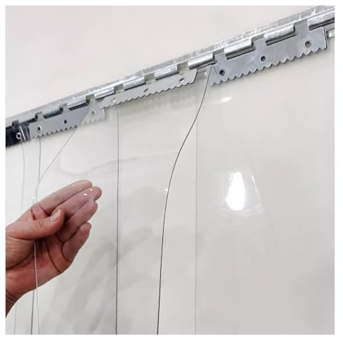DTVEW Tenda per Porta Trasparente in PVC Tende Isolate Serra, Tenda per Porta Striscia Plastica 1,3mm Tenda Divisione, Tenda dell'Aria Condizionata(0.75x2.2m)