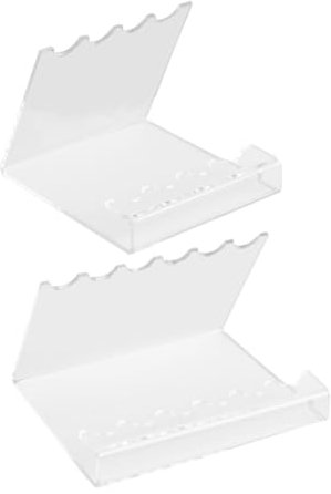 VILLCASE 2 Pièces Présentoirs à Stylos Acrylique Transparent Pot à Stylos Pour Rangement De Bureau Organisateur De Pour Maison Et Bureau