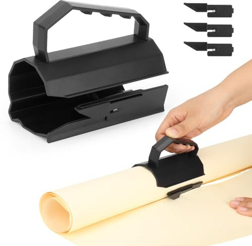 Coupeur de Papier d'emballage avec Poignée,Coupe-papier d'emballage en Rouleau,avec 3 Lames Remplaçables,Découpeuse papier pour Emballage Cadeau Noel,Thanksgiving,Anniversaire