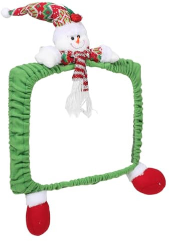 Uonlytech Xmas Snowman Monitor Decorative Cover Flexible Screen Protective Sleeve for Computer Monitor Decorations
