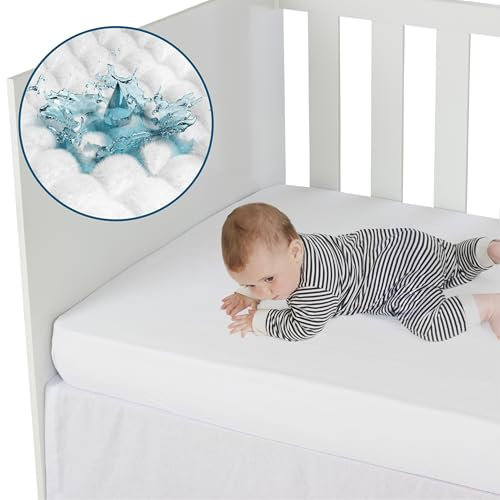 E-VA SHOP - Coprimaterasso Impermeabile Lettino 60x120 Antiacaro, Anallergico Traspirante e Morbido