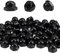 50 Pezzi Dadi Ciechi M8 Antiruggine Antisporco Antiscivolo Dadi Cappuccio Esagonali Nichelati per Viti di Protezione, Dadi a Barra Filettata e Bulloni Filettati, Uso Interno ed Esterno (Nero)