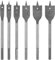 GRAPHITE Spatenbohrer-Set Holz, 6-teilig, 1/4 Zoll Schnellwechsel-Sechskantschaft, Ø 10–25 mm, flacher Holzbohrer, Flachfräsbohrer Set, Flachfräser holz