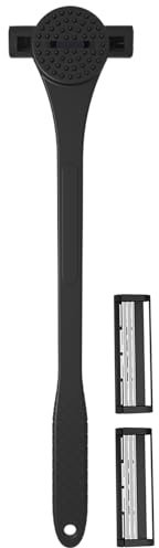 Herren-Rückenrasierer, 2-in-1-Haarentfernungs-Trimmer-Set, langer Griff, tragbares Körperhaar-Trimmwerkzeug, einfach zu bedienen, Premium-Qualität, ergonomisches Design, 46 x 8,1 cm, für Männer