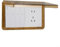 Aprilsunnyzone Cache de prise de courant extérieur étanche IP66 2 groupes de protection murale pour outils de jardin éclairage toutes conditions météorologiques (couleur doré)