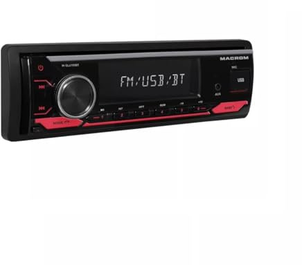 Macrom M-DL4300DAB Autoradio Radio 1 Din FM con USB Sd Vivavoce Bluetooth Microfono Integrato Antenna Inclusa