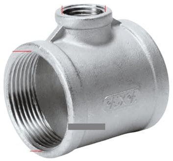 HUJWLBWF 1-3/4 BSP Female Thread Tee Stainless Steel Butt Joint Adapter Adapter Coupler Plumbing Fittings