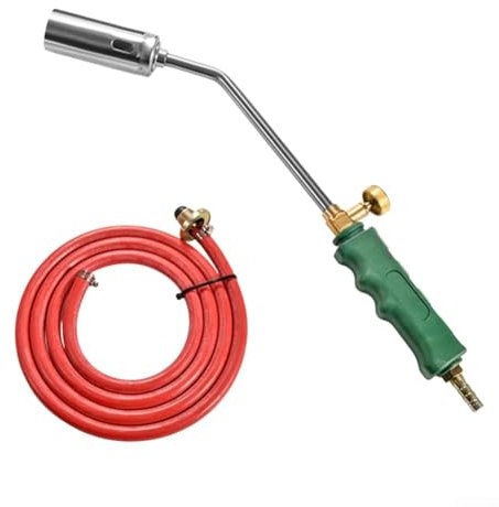 ZiStarlilife Chalumeau au butane professionnel avec interrupteur unique avec buse en acier inoxydable et interrupteur en cuivre pour la cuisine en plein air 40 cm (type 30)