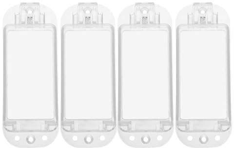 HOMSFOU 4 Piezas placas de pared para luz protector de interruptor de luz cubierta de placa frontal eléctrica decorador PC Transparent
