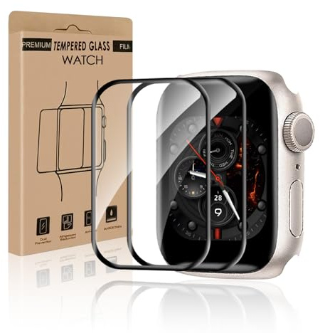 Bodyguard 2 Stück Schutzfolie für Panzerglas für Apple Watch Series 9/8/7 45mm, HD Kratzfest Anti-Schmutz 3D Curved Apple Watch 8 45mm Schutzglas, Anti-Fingerabdruck iWatch 9 45mm Displayschutzfolie