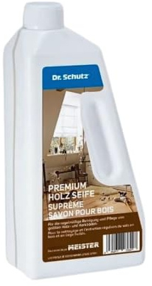 Dr. Schutz Premium Holzseife Natur 750 ml | Rückfettende Wischpflege für Meisterwerke Parkett & Kork | Reinigt & Pflegt geölte Böden schonend | Reichweite bis 375 m²