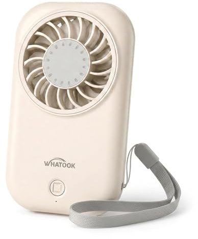WHATOOK Mini ventilateur portatif, 11000 tr/min, puissant, avec 5 vitesses, 56 g, ultra léger, portable, pour les voyages et les déplacements, rechargeable par USB-C, pour le maquillage