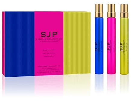 Sarah Jessica Parker SJP Parfum-Kollektion Entdeckungsset – 3 x 10 ml Eau de Parfum in Handtaschenflakons – Parfüm in Reisegröße – Mini-Parfüm-Geschenkset für Damen – Original-SJP-Duft für Damen