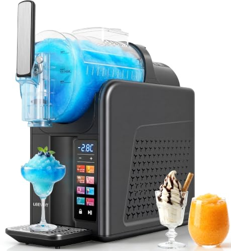 Macchina per granite e gelato soft LEEVOT, macchina per bevande surgelate, 6 programmi preimpostati, blocco bambini, funzione autopulente, ideale per granite margarita domestica 220V 50Hz