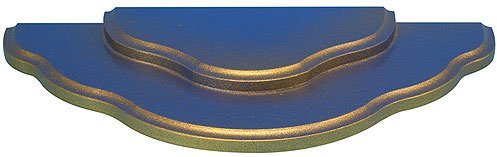 Grundwolke 2-stufig für Stecksystem - blau/gold - 32,5x16x2,4cm / Weihnachtsengel - Original Erzgebirge Engel -Kunstgewerbe Uhlig