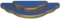 Grundwolke 2-stufig für Stecksystem - blau/gold - 32,5x16x2,4cm / Weihnachtsengel - Original Erzgebirge Engel -Kunstgewerbe Uhlig