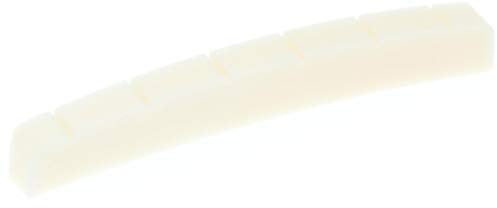 Allparts® BN-0206-000 Radised Slotted Bone Nut for Fender Style Guitars Bone Nut with Curved Underside Notched 1 Piece