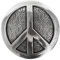 LORD OF LABEL Gürtelschließe more than peace, Silber, Size: 6,5 cm