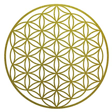 Aufkleber Tattoo 30cm gold Auto Tür Fenster Heck Klebe Folie Blume des Lebens Lebensblume