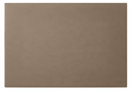 Eglooh - Mercurio - Schreibtischunterlage aus Leder Taubengrau cm 50x35 - Handwerkliche Nähte und rutschfester Boden - Made in Italy