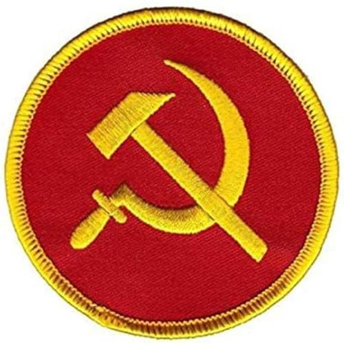 Aufnäher mit Haken und Öse der UdSSR, 7,6 cm, Motiv: Hammer und Sichel, Sowjetunion, Stern, Wappen
