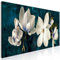decomonkey Bilder Blumen 120x40 cm 1 Teilig Leinwandbilder Bild auf Leinwand Vlies Wandbild Kunstdruck Wanddeko Wand Wohnzimmer Wanddekoration Deko Magnolie