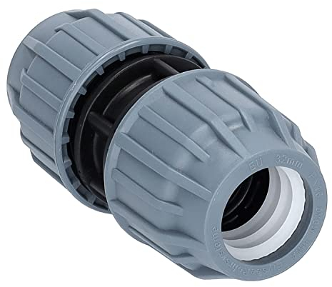 STEMAX-Wassertechnik: PP-Klemmverbinder, Klemmkupplung klemm x klemm, PN16, Trinkwasserzertifiziert, DVGW, Größe: 16mm x 16mm