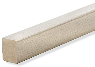 Sockelleisten in Edelstahl Optik MDF Profile & Zubehör | 40/60/80/100/120/150mm Vorsatzleiste (20x15mm)