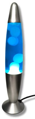 SIGNES GRIMALT Tischleuchte Lava 35 cm blau-weiß 83637