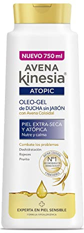 Avena Kinesia - Oleo Gel de Ducha Sin Jabón para Piel Extra Seca y Atópica, 750 ml