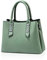 NICOLE & DORIS Henkeltasche Damen Umhängetasche Einfach Elegante Handtasche Stilvolle Schultertasche PU Leder Tote Bag Casual Frauen Tasche Top Griff Mittlere Grün