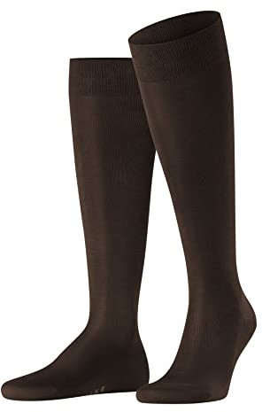 FALKE Tiago M Kh sostenibili cotone filo di Scozia al ginocchio tinta unita 1 paio, Calzini lunghi Uomo, Marrone Brown 5930, 41-42